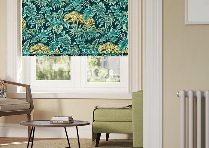 Leopard, Teal - Twist&Fit Roman Blind - Image 5